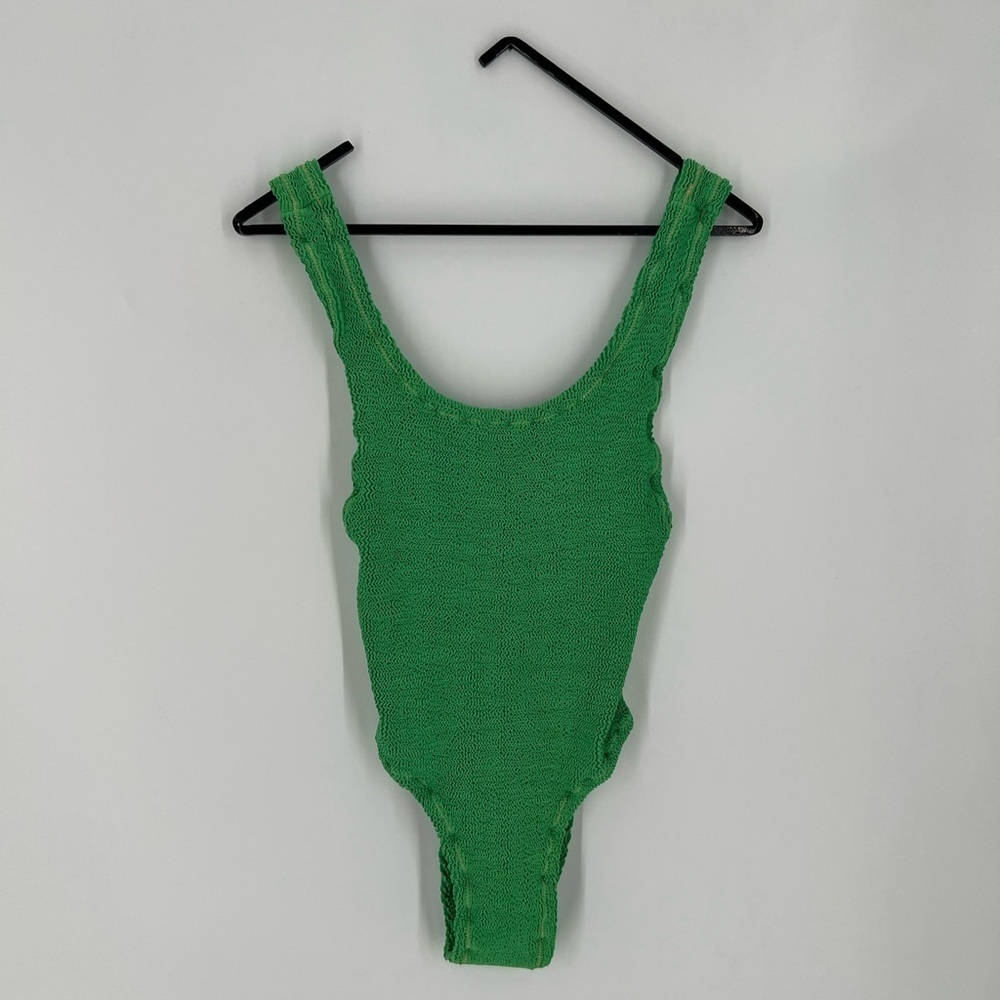 Reina Olga Ruby Textured High Cut Swimsuit
